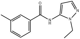 N-(2-ethylpyrazol-3-yl)-3-methylbenzamide Structural