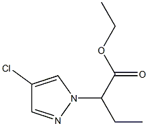 ethyl 2-(4-chloro-1H-pyrazol-1-yl)butanoate Structural