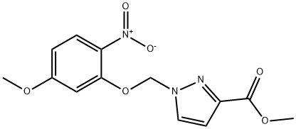 methyl 1-[(5-methoxy-2-nitrophenoxy)methyl]-1H-pyrazole-3-carboxylate Structural