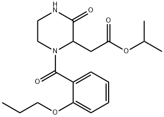 isopropyl [3-oxo-1-(2-propoxybenzoyl)-2-piperazinyl]acetate Structural