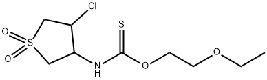 O-(2-ethoxyethyl) (4-chloro-1,1-dioxidotetrahydro-3-thienyl)thiocarbamate Structural