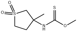 O-methyl (3-methyl-1,1-dioxidotetrahydro-3-thienyl)thiocarbamate Structural