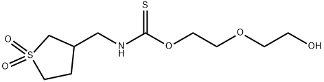 O-[2-(2-hydroxyethoxy)ethyl] [(1,1-dioxidotetrahydro-3-thienyl)methyl]thiocarbamate Structural