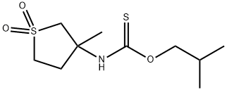 O-isobutyl (3-methyl-1,1-dioxidotetrahydro-3-thienyl)thiocarbamate Structural