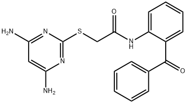 N-(2-benzoylphenyl)-2-(4,6-diaminopyrimidin-2-yl)sulfanylacetamide Structural