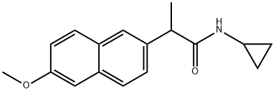 N-cyclopropyl-2-(6-methoxy-2-naphthyl)propanamide Structural