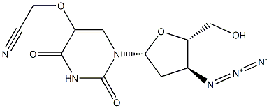 Uridine,3'-azido-5-(cyanomethoxy)-2',3'-dideoxy- Structural