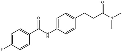 N-{4-[3-(dimethylamino)-3-oxopropyl]phenyl}-4-fluorobenzamide Structural