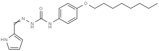 Hydrazinecarboxamide,N-[4-(octyloxy)phenyl]-2-(1H-pyrrol-2-ylmethylene)- Structural
