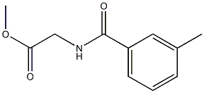 Glycine, N-(3-methylbenzoyl)-, methyl ester Structural