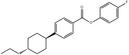 Benzoic acid, 4-(trans-4-propylcyclohexyl)-, 4-fluorophenyl ester Structural