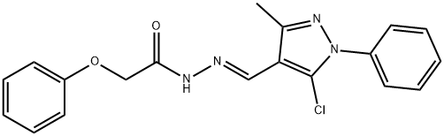 N'-[(E)-(5-chloro-3-methyl-1-phenyl-1H-pyrazol-4-yl)methylidene]-2-phenoxyacetohydrazide Structural