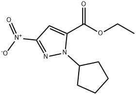 ethyl 1-cyclopentyl-3-nitro-1H-pyrazole-5-carboxylate Structural
