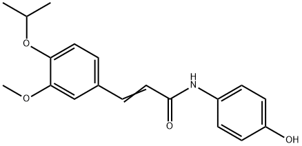 N-(4-Hydroxy-phenyl)-3-(4-isopropoxy-3-methoxy-phenyl)-acrylamide Structural