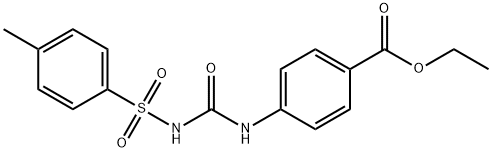 ethyl 4-({[(4-methylphenyl)sulfonyl]carbamoyl}amino)benzoate Structural