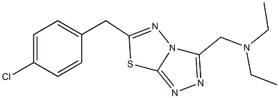 N-[[6-[(4-chlorophenyl)methyl]-[1,2,4]triazolo[3,4-b][1,3,4]thiadiazol-3-yl]methyl]-N-ethylethanamine Structural