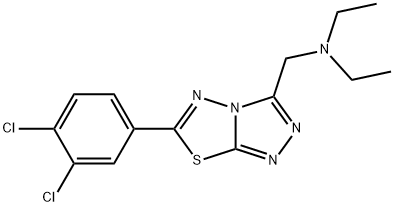 N-{[6-(3,4-dichlorophenyl)[1,2,4]triazolo[3,4-b][1,3,4]thiadiazol-3-yl]methyl}-N,N-diethylamine Structural