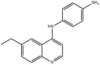 N-(6-Ethyl-quinolin-4-yl)-benzene-1,4-diamine Structural
