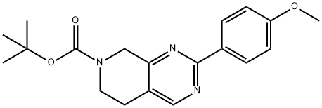 tert-butyl 2-(4-methoxyphenyl)-5,8-dihydropyrido[3,4-d]pyrimidine-7(6H)-carboxylate Structural