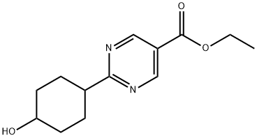 ETHYL 2-(4-HYDROXYCYCLOHEXYL)PYRIMIDINE-5-CARBOXYLATE Structural