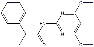 N-(4,6-dimethoxy-2-pyrimidinyl)-2-phenylpropanamide Structural