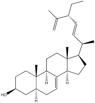 Stigmasta-7,22,25-trien-3-ol,(3b,5a)- Structural