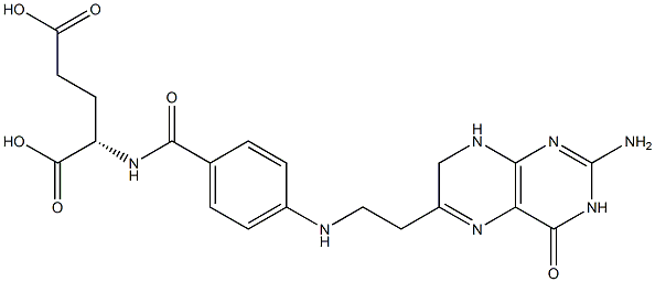 L-Glutamic acid,N-[4-[[2-(2-amino-3,4,7,8-tetrahydro-4-oxo-6-pteridinyl)ethyl]amino]benzoyl]- Structural