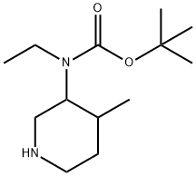 Ethyl-(4-methyl-piperidin-3-yl)-carbamic acid tert-butyl ester Structural