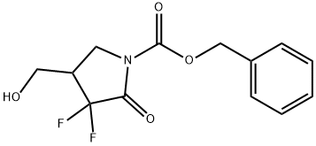 Benzyl 3,3-difluoro-4-(hydroxymethyl)-2-oxopyrrolidine-1-carboxylate Structural