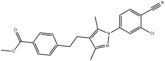 methyl 4-(2-(1-(3-chloro-4-cyanophenyl)-3,5-dimethyl-1H-pyrazol-4-yl)ethyl)benzoate