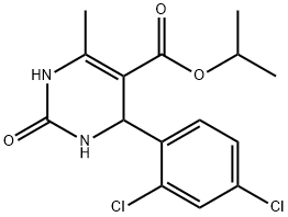 isopropyl 4-(2,4-dichlorophenyl)-6-methyl-2-oxo-1,2,3,4-tetrahydropyrimidine-5-carboxylate Structural