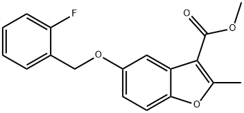 methyl 5-((2-fluorobenzyl)oxy)-2-methylbenzofuran-3-carboxylate Structural