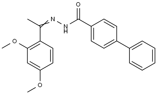 N'-[1-(2,4-dimethoxyphenyl)ethylidene]-4-biphenylcarbohydrazide Structural