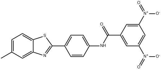 N-[4-(5-Methylbenzothiazol-2-yl)phenyl]-3,5-dinitrobenzamide Structural