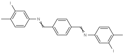 N,N'-[1,4-phenylenedi(methylylidene)]bis(3-iodo-4-methylaniline) Structural