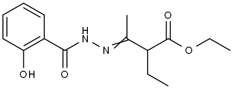 ethyl (3E)-2-ethyl-3-{2-[(2-hydroxyphenyl)carbonyl]hydrazinylidene}butanoate Structural