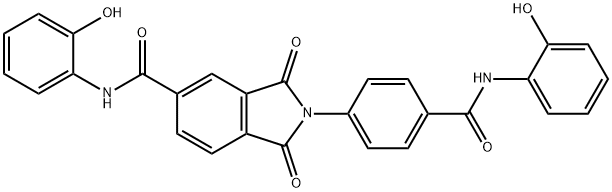 N-(2-hydroxyphenyl)-2-{4-[(2-hydroxyphenyl)carbamoyl]phenyl}-1,3-dioxo-2,3-dihydro-1H-isoindole-5-carboxamide Structural
