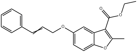 ethyl 5-(cinnamyloxy)-2-methylbenzofuran-3-carboxylate Structural