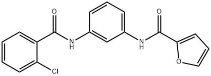 N-(3-{[(2-chlorophenyl)carbonyl]amino}phenyl)furan-2-carboxamide Structural