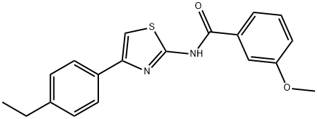 N-(4-(4-ethylphenyl)thiazol-2-yl)-3-methoxybenzamide Structural