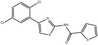 N-(4-(2,5-dichlorophenyl)thiazol-2-yl)thiophene-2-carboxamide Structural