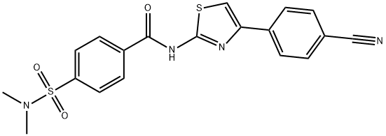 N-(4-(4-cyanophenyl)thiazol-2-yl)-4-(N,N-dimethylsulfamoyl)benzamide Structural
