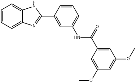 N-(3-(1H-benzo[d]imidazol-2-yl)phenyl)-3,5-dimethoxybenzamide Structural