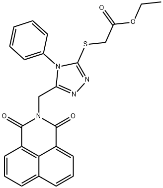 ethyl 2-((5-((1,3-dioxo-1H-benzo[de]isoquinolin-2(3H)-yl)methyl)-4-phenyl-4H-1,2,4-triazol-3-yl)thio)acetate Structural