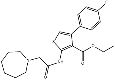 ethyl 2-{[2-(1-azepanyl)acetyl]amino}-4-(4-fluorophenyl)-3-thiophenecarboxylate Structural