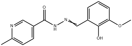 N'-[(Z)-(2-hydroxy-3-methoxyphenyl)methylidene]-6-methylpyridine-3-carbohydrazide Structural
