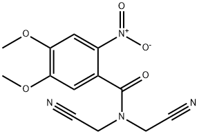 N,N-bis(cyanomethyl)-4,5-dimethoxy-2-nitrobenzamide Structural
