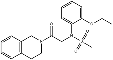 N-[2-(3,4-dihydroisoquinolin-2(1H)-yl)-2-oxoethyl]-N-(2-ethoxyphenyl)methanesulfonamide Structural