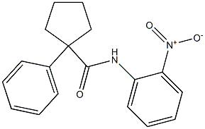 N-(2-nitrophenyl)-1-phenylcyclopentane-1-carboxamide Structural