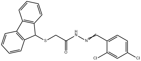 N'-[(E)-(2,4-dichlorophenyl)methylidene]-2-(9H-fluoren-9-ylsulfanyl)acetohydrazide Structural